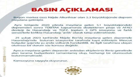 Aksaray Valiliği’nden ’Hasan Dağı’ açıklaması: Volkanik hareketlilik yok