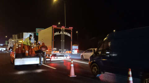 Bolu Dağı Tüneli'nin İstanbul yönü ulaşıma kapatıldı (2)