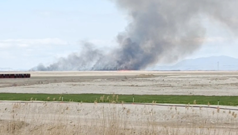 Sultan Sazlığı Milli Parkı'nda yangın