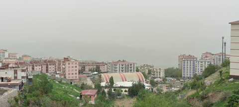 Şırnak'ta toz taşınımı etkili oldu