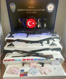 Denizli'de iki suç örgütüne düzenlenen iki ayrı operasyonda 59 kişi tutuklandı