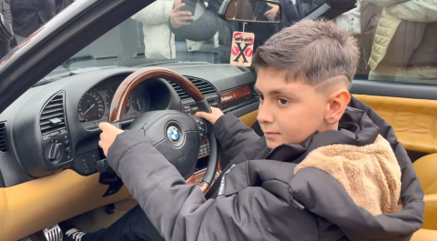 Otomobil tutkunu Himmet'in hayali için yüzlerce araçla  konvoy