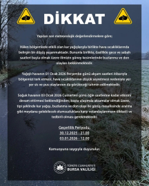 Bursa Valiliği'nden buzlanma ve don uyarısı