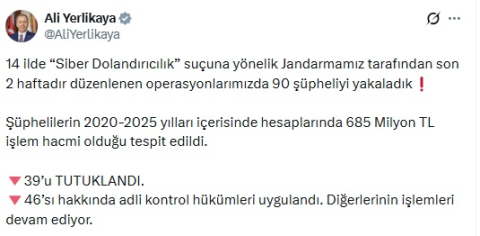 14 ilde 'siber suç' operasyonu: 39 tutuklama