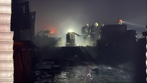 Kocaeli'de metal işleme tesisinde yangın