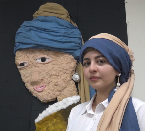 Atıklarla, ünlü sanat eserlerinin rölyef ve heykelini yaptılar