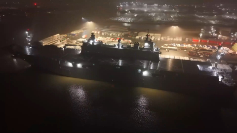 TCG Anadolu, ‘Steadfast Dart-26 Tatbikatı’ kapsamında görevli kara unsurları Emden Limanı’na ulaştırdı