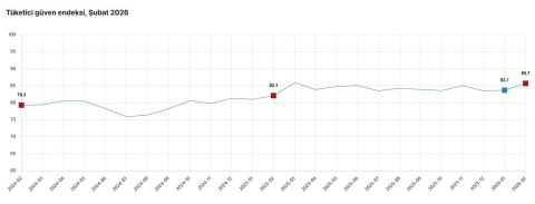 TÜİK: Tüketici güven endeksi şubatta arttı