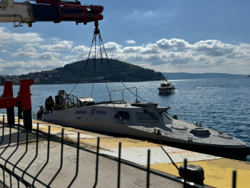 Yerli ve milli imkanlarla üretilen insansız mayın tarama aracı Erdek’te