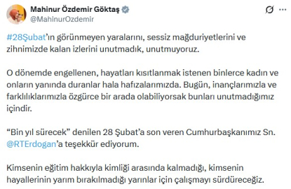 Bakan Göktaş’tan '28 Şubat' mesajı
