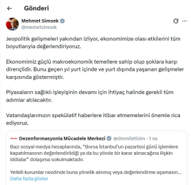 DMM'den 'Borsa İstanbul'un pazartesi günü işlemlere kapatılacağ��' iddialarına yalanlama (2)