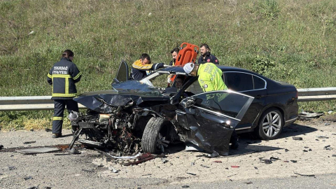 Tekirdağ'da zincirleme kaza; 5 yaralı