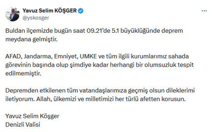 Denizli'de 5.1 büyüklüğünde deprem (3)