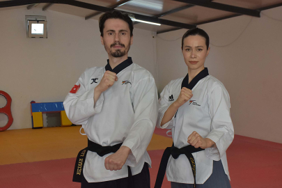 Tekvandocu çiftten, 2 altın madalya / Ek fotoğraflar