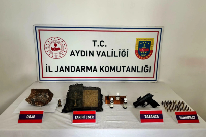 Aydın'da tarihi eser operasyonu; deri üzerine altın işlemeli tılsım kitabı ele geçirildi
