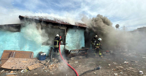 Evdeki yangına müdahaleyi izlerken köpek saldırısında yaralandı
