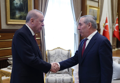 Cumhurbaşkanı Erdoğan, Filistin Devlet Başkan Yardımcısı eş-Şeyh'i kabul etti