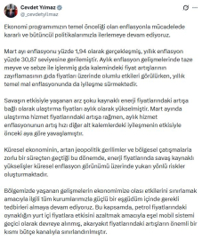 Cumhurbaşkanı Yardımcısı Yılmaz: Ekonomimiz dışsal şoklara karşı direncini korumaktadır