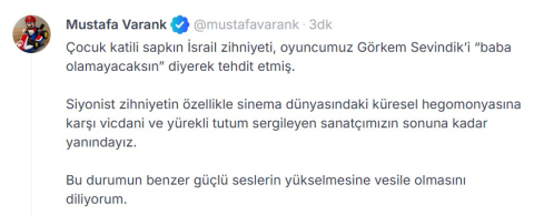Varank’tan oyuncu Görkem Sevindik’e destek