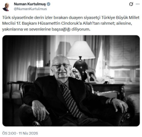 Siyasilerden eski TBMM Başkanı Cindoruk için taziye mesajları (2)