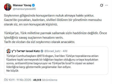 Mansur Yavaş, Cumhurbaşkanı Erdoğan'ı hedef alan İsrail Savunma Bakanı'na yanıt verdi