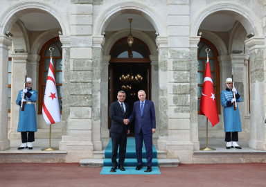 Cumhurbaşkanı Erdoğan, KKTC Cumhurbaşkanı Tufan Erhürman ile bir araya geldi