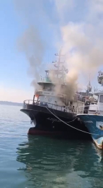 Sarıyer'de balıkçı teknesinde yangın -2 / Ek görüntü