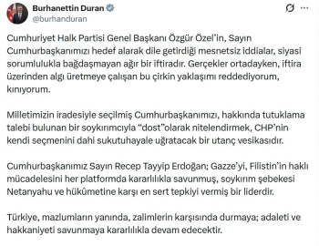 İletişim Başkanı Duran: Cumhurbaşkanımızı, bir soykırımcıyla 'dost' olarak nitelendirmek utanç vesikasıdır