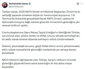 İletişim Başkanı Duran: NATO Zirvesi, küresel güvenlik mimarisinin geleceğine yön verecek