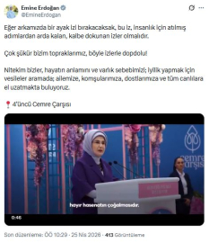 Emine Erdoğan'dan '4'üncü Cemre Çarşısı' paylaşımı