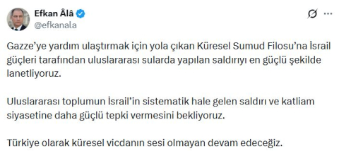 AK Parti'li Ala: Uluslararası toplumun İsrail’in katliam siyasetine daha güçlü tepki vermesini bekliyoruz