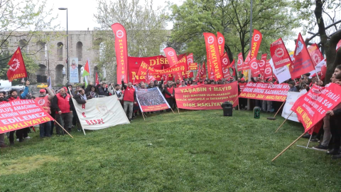 DİSK Nakliyat-İş Sendikası'ndan Saraçhane'de basın açıklaması
