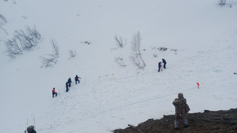 Artvin'de çığ altında kalan çoban için arama çalışması yeniden başlatıldı