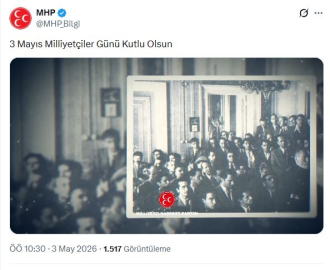 MHP'den 'Milliyetçiler Günü' paylaşımı