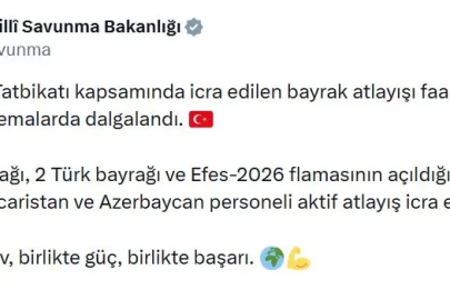 Efes-2026 Tatbikatı'nda 53 bayrak gökyüzünde dalgalandı