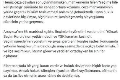 Mansur Yavaş: Yapılması gereken partinin kongre kararı alacağını açıklamasıdır
