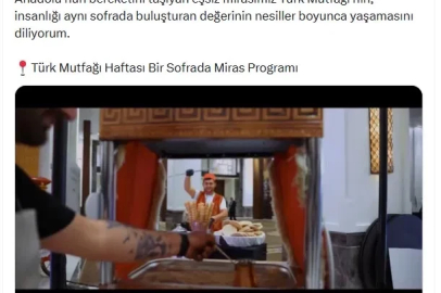 Emine Erdoğan'dan 'Bir Sofrada Miras' programına ilişkin paylaşım 