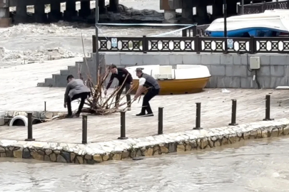 Tokat'ta tarım arazilerinin sular altında kaldığı anlar dronla görüntülendi (2)