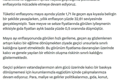 Cevdet Yılmaz: Dezenflasyon sürecini sürdürmeyi hedefliyoruz