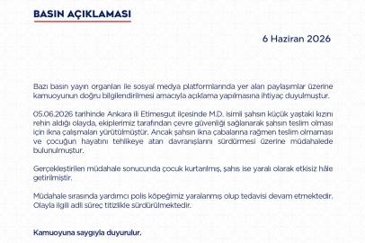 Ankara’da 3 yaşındaki kızını rehin alan baba etkisiz hale getirildi (2)