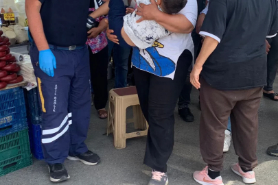 4 yaşındaki Ömer'e pazarda yorgun mermi isabet etti