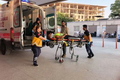 4 metre yükseklikten düşen inşaat işçisi yaralandı 