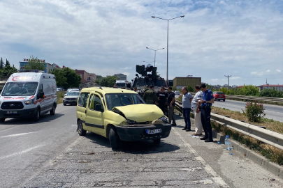 Zırhlı araç ile hafif ticari araç çarpıştı; 1 yaralı