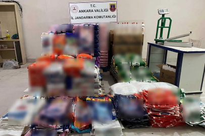 Ankara'da 3 ton sahte deterjan ele geçildi