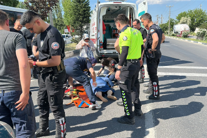 Hafif ticari aracın çarptığı kadın ağır yaralandı