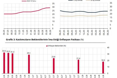Piyasa katılımcılarının yıl sonu enflasyon beklentisi yüzde 29,14