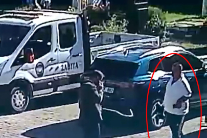 Belediye başkanına ait aracın yanında kesici aletle beklerken fark edilen şüpheli yakalandı