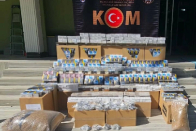 Uşak'ta toplam 306 bin 400 makaron ele geçirildi; 3 gözaltı